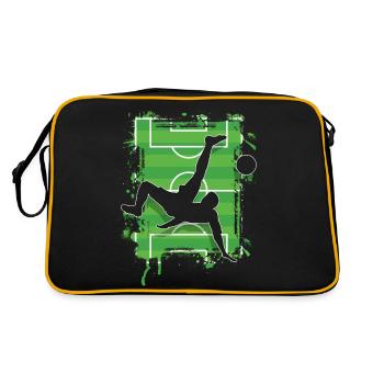Coup de pied aérien de football - Sac Retro - noir/or - Dos