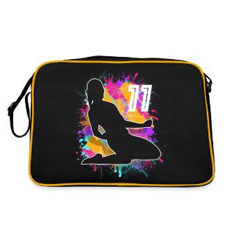 Soccer Woman Soccer 11th Birthday - Retro Bag - black/gold - Back