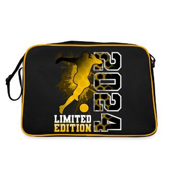 2024 Year of Birth Birthday Football - Retro Bag - black/gold - Back