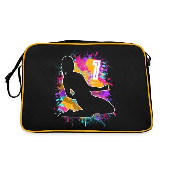 Soccer Woman Soccer 1st Birthday - Retro Bag - black/gold - Back