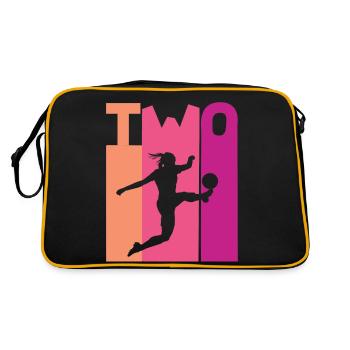 2nd Birthday Women's Soccer Soccer Female Soccer Player - Retro Bag - black/gold - Back