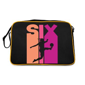 6th Birthday Women's Soccer Soccer Player Soccer - Retro Bag - black/gold - Back