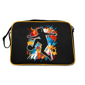Women's Soccer Women's Soccer Women's Girls Soccer - Retro Bag - black/gold - Back