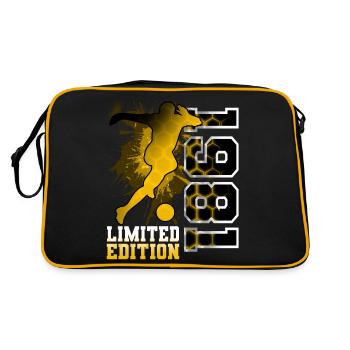 1981 Year of birth Birthday Football - Retro Bag - black/gold - Back