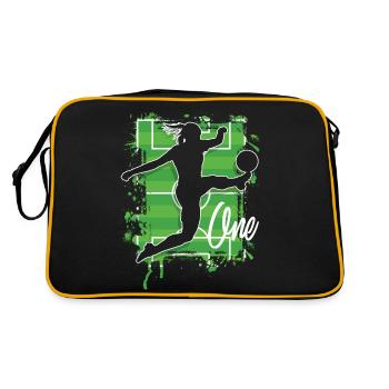 Footballer Soccer 1st Birthday - Retro Bag - black/gold - Back