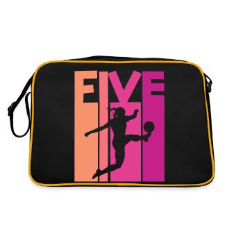 Footballer Soccer 5th Birthday - Retro Bag - black/gold - Back