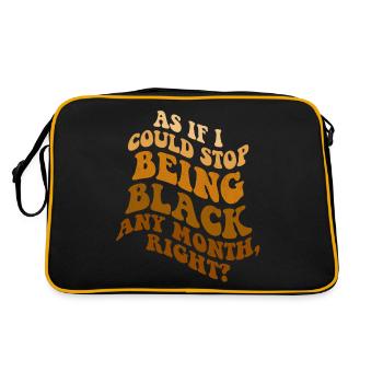 Rétro Groovy Melanin Pride Drôle d’histoire noire - Sac Retro - noir/or - Dos