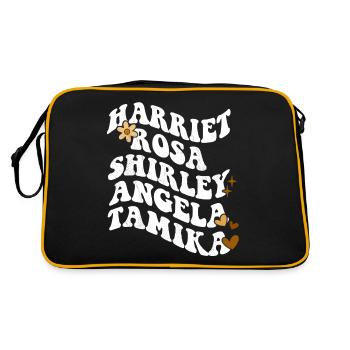 Retro Groovy Pride Harriet Rosa Shirley Angela - Retro Tasche - Schwarz/Gold - Hinten