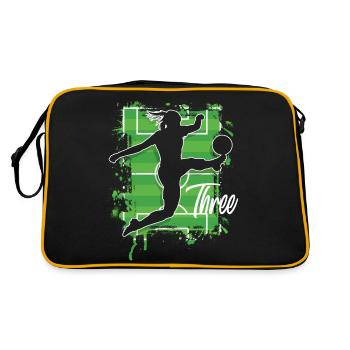 3rd Birthday Footballer Soccer - Retro Bag - black/gold - Back