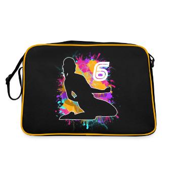 Soccer Woman Soccer 6th Birthday - Retro Bag - black/gold - Back