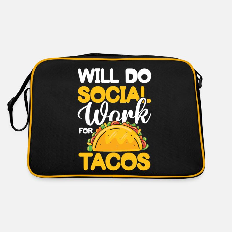 Will Do Social Work For Tacos für einen Retro Tasche