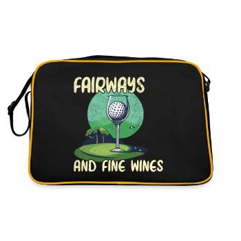Fairways and Fine Wines - Golf and Wine - Retro Bag - black/gold - Back