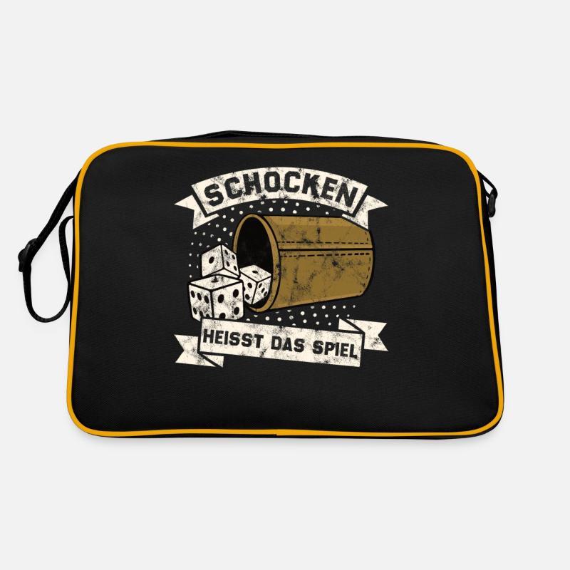 Schocken Is the game called dice game Drinking beer Retro Bag