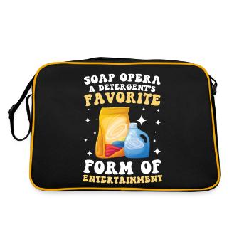 Soap Opera Detergent's Favorite Entertainment - Retro Tasche - Schwarz/Gold - Hinten