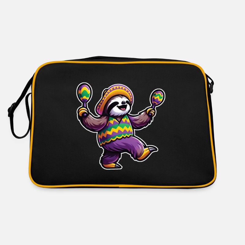 Mardi Gras Sloth - Celebrate Carnival Dancing Retro Bag