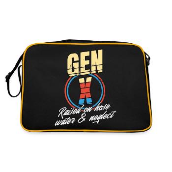 Retro Gen X Raised on Hose Water and Neglect men - Retro Bag - black/gold - Back