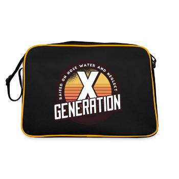 Retro Gen X Raised on Hose Water and Neglect men - Retro Bag - black/gold - Back