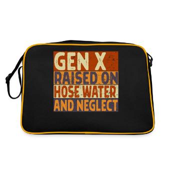 Retro Gen X Raised on Hose Water and Neglect men - Retro Bag - black/gold - Back