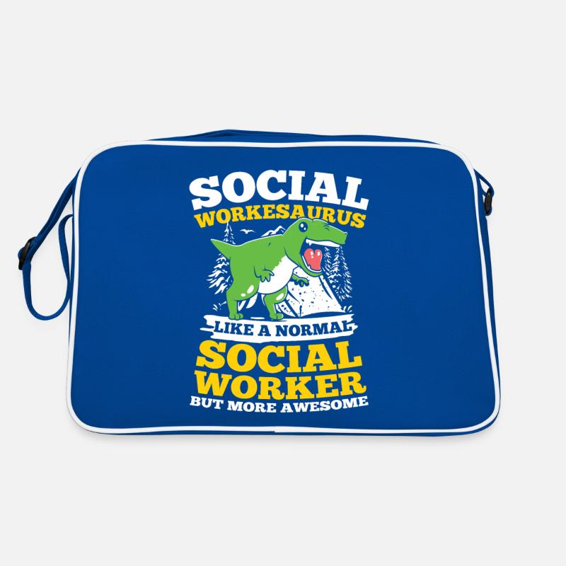 Social Workesaurus Like A Normal Worker Retro Tasche