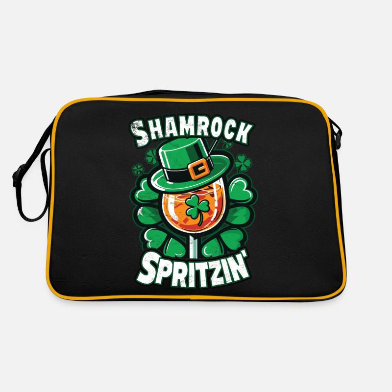 Fête de la Saint-Patrick Spritz Apéritif Célébrations Shamrock Sac Retro