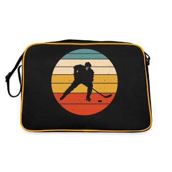 Eishockey - Retro Tasche - Schwarz/Gold - Hinten