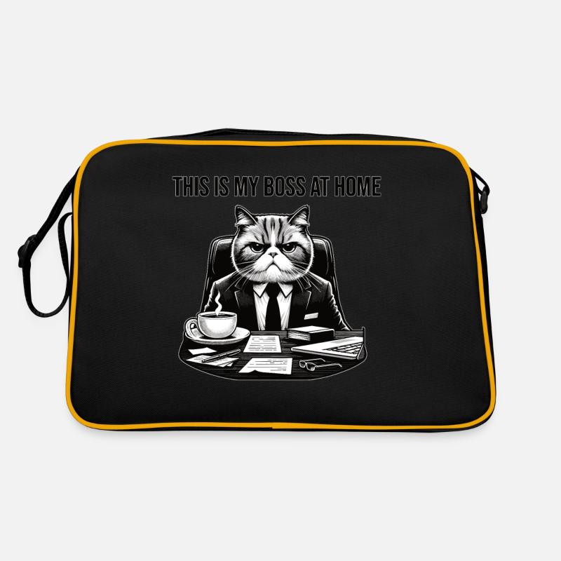 Mon chat est mon patron qui dit animal de compagnie Sac Retro