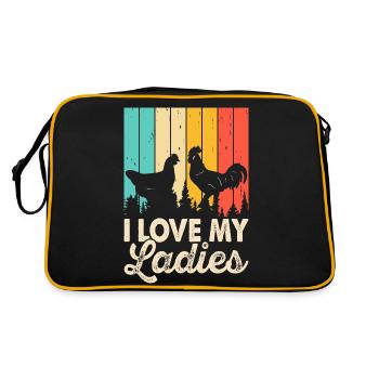 J’aime mes dames - Sac Retro - noir/or - Dos