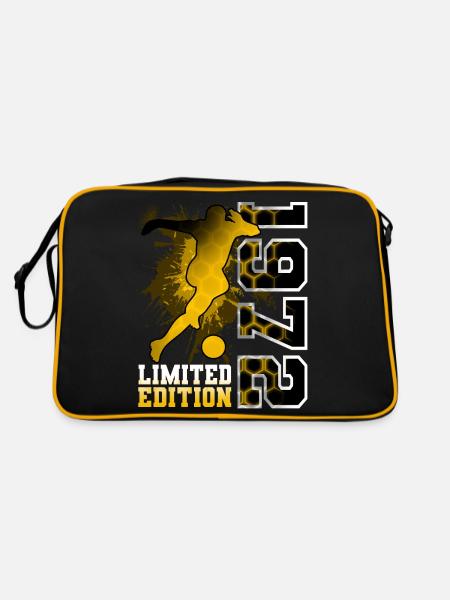 1972 Year of birth Birthday Football - Retro Bag - black/gold - Back