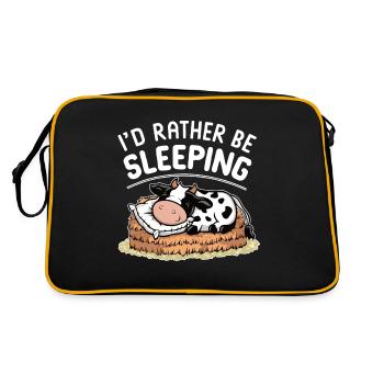 I'd Rather Sleep - Sweet Cow Nap - Retro Bag - black/gold - Back
