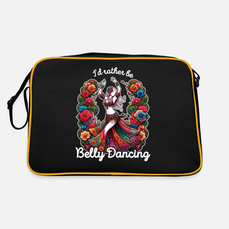 Floral Belly Dance Saying Oriental Dance Retro Bag