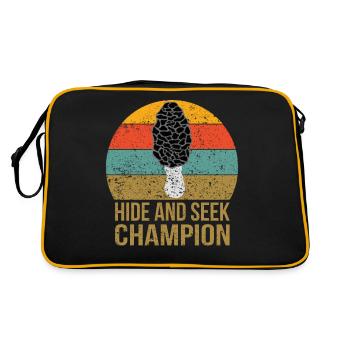 Vintage Morel Hunting Mushroom Hunter Mesh - Retro Bag - black/gold - Back