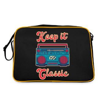 Keep It Classic Retro Boombox Music Blaster 80s - Retro Bag - black/gold - Back