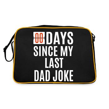 Zero Days Since My Last Dad Joke Funny Fathers - Retro Bag - black/gold - Back