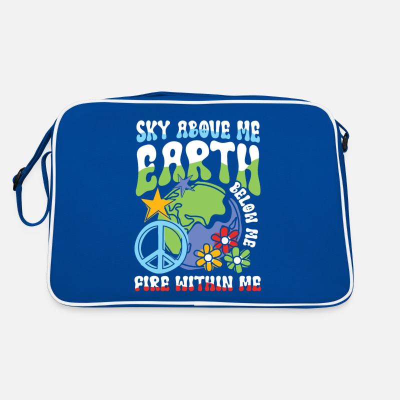 Sky Above Me Earth Below Me Fire Within Me Retro Tasche