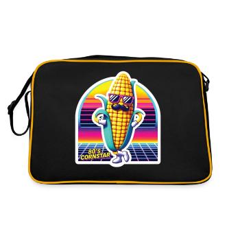 Drôle de maïs avec des lunettes de soleil amateur Vaporwave Joke - Sac Retro - noir/or - Dos