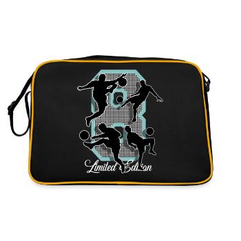 8th Birthday Football - Retro Bag - black/gold - Back