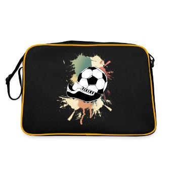 Joueur de football Joueur de football Splash de couleur - Sac Retro - noir/or - Dos