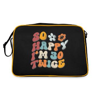 60e anniversaire dicton drôle - Sac Retro - noir/or - Dos