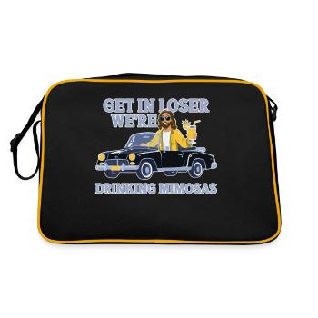 Funny Mimosas Lover Get in Loser - Retro Bag - black/gold - Back