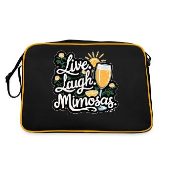 Live laugh Mimosas Lover Cocktail Holiday - Retro Bag - black/gold - Back