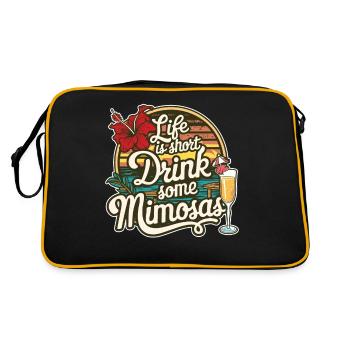 Life is Short drink some Mimosas Lover Cocktail - Retro Bag - black/gold - Back