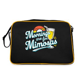 Mornings are for Mimosas Lover Cocktail Holiday - Retro Bag - black/gold - Back