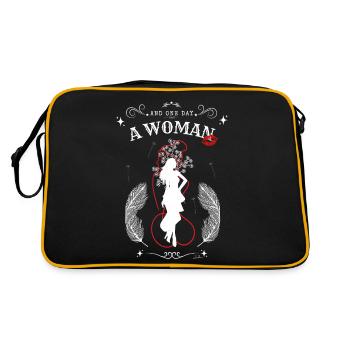 Et un jour, une femme ! - Modèle blanc - Sac Retro - noir/or - Dos