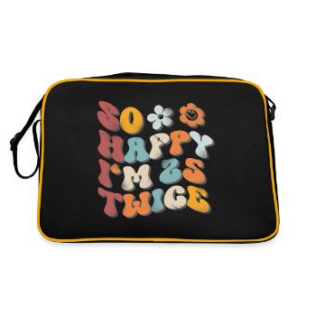 50e anniversaire dicton drôle - Sac Retro - noir/or - Dos