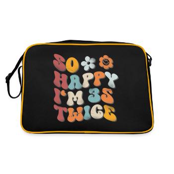 70e anniversaire dicton drôle - Sac Retro - noir/or - Dos