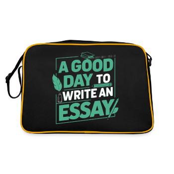 Une bonne journée pour écrire une dissertation Enseignant Elève - Sac Retro - noir/or - Dos