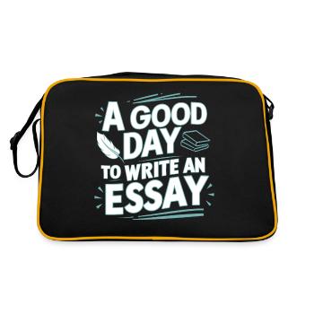 Une bonne journée pour écrire une dissertation Enseignant Elève - Sac Retro - noir/or - Dos
