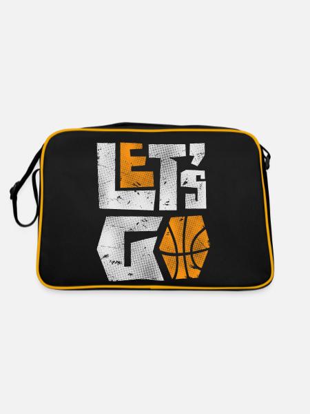 Basketball - Retro Tasche - Schwarz/Gold