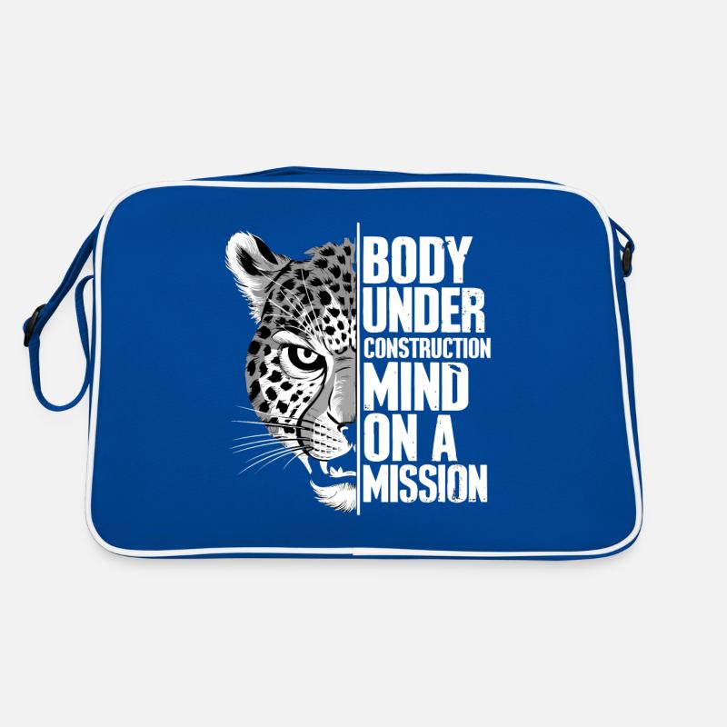 Body Under Construction Mind on a Mission Retro Tasche