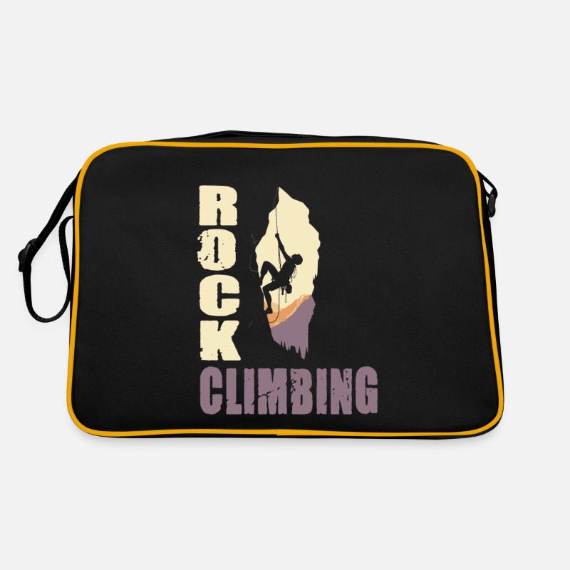 Rock Climbing - Retro Tasche - Schwarz/Gold